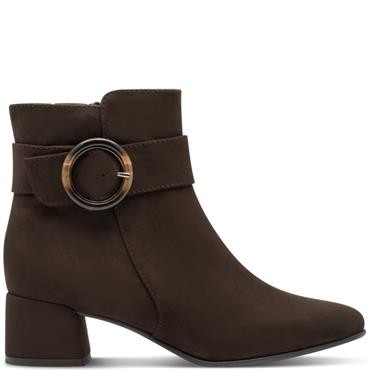 MARCO TOZZI WOMENS ZIP ANKLE BOOT - MOCCA