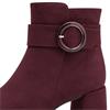 MARCO TOZZI WOMENS ZIP ANKLE BOOT - MULBERRY