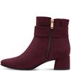 MARCO TOZZI WOMENS ZIP ANKLE BOOT - MULBERRY
