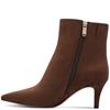 MARCO TOZZI WOMENS ZIP ANKLE BOOT - CHOCOLATE