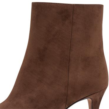 MARCO TOZZI WOMENS ZIP ANKLE BOOT - CHOCOLATE