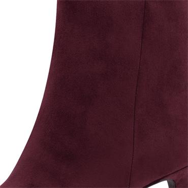 MARCO TOZZI WOMENS ZIP ANKLE BOOT - MULBERRY