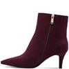 MARCO TOZZI WOMENS ZIP ANKLE BOOT - MULBERRY