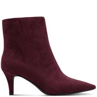 MARCO TOZZI WOMENS ZIP ANKLE BOOT - MULBERRY