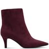 MARCO TOZZI WOMENS ZIP ANKLE BOOT - MULBERRY