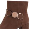 MARCO TOZZI WOMENS ZIP ANKLE BOOT - CHOCOLATE