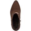MARCO TOZZI WOMENS ZIP ANKLE BOOT - CHOCOLATE