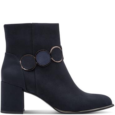 MARCO TOZZI WOMENS ZIP ANKLE BOOT - DARK NAVY