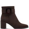 MARCO TOZZI WOMENS ZIP ANKLE BOOT - MOCCA SUEDE