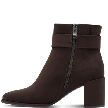 MARCO TOZZI WOMENS ZIP ANKLE BOOT - MOCCA SUEDE