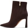 MARCO TOZZI WOMENS ZIP ANKLE BOOT - MOCCA