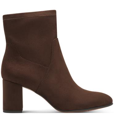 MARCO TOZZI WOMENS ZIP ANKLE BOOT - CHOCOLATE