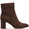MARCO TOZZI WOMENS ZIP ANKLE BOOT - CHOCOLATE