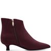 MARCO TOZZI WOMENS ZIP ANKLE BOOT - MULBERRY