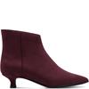 MARCO TOZZI WOMENS ZIP ANKLE BOOT - MULBERRY