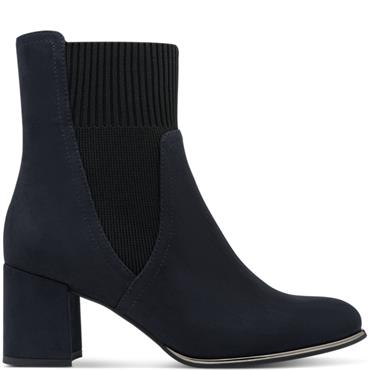MARCO TOZZI WOMENS ZIP ANKLE BOOT - NAVY SUEDE