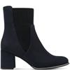 MARCO TOZZI WOMENS ZIP ANKLE BOOT - NAVY SUEDE