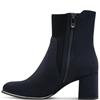 MARCO TOZZI WOMENS ZIP ANKLE BOOT - NAVY SUEDE