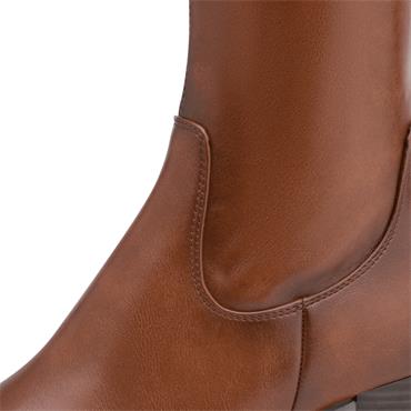 MARCO TOZZI WOMENS HIGH LEG BOOT - COGNAC