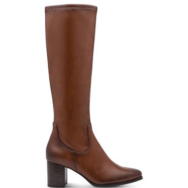MARCO TOZZI WOMENS HIGH LEG BOOT - COGNAC