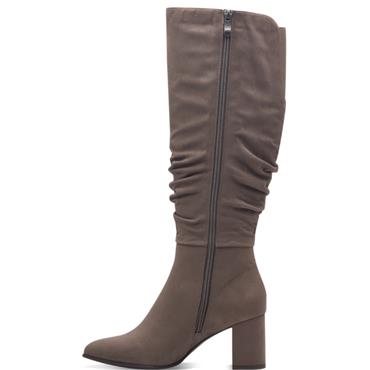 MARCO TOZZI WOMENS ZIP HIGH LEG BOOT - PEPPER SUEDE
