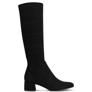 MARCO TOZZI WOMENS ZIP HIGH LEG BOOT - BLACK SUEDE