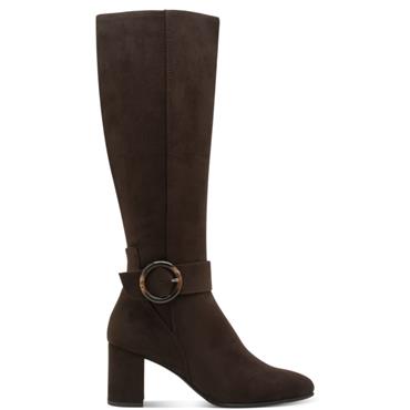 MARCO TOZZI WOMENS ZIP HIGH LEG BOOT - MOCCA SUEDE