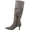 MARCO TOZZI WOMENS HIGH LEG BOOT - ASH GREY