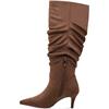 MARCO TOZZI WOMENS HIGH LEG BOOT - CHOCOLATE