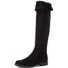 MARCO TOZZI WOMENS ZIP HIGH LEG BOOT - BLACK SUEDE