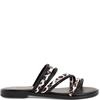 MARCO TOZZI WOMENS FLAT SANDAL - BLACK MULTI