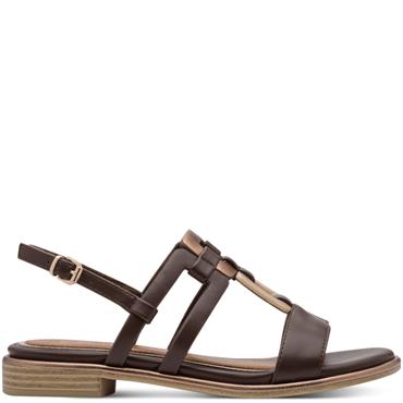 MARCO TOZZI WOMENS FLAT SANDAL - MOCCA MULTI