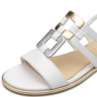 MARCO TOZZI WOMENS FLAT SANDAL - WHITE MULTI