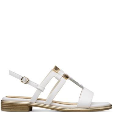 MARCO TOZZI WOMENS FLAT SANDAL - WHITE MULTI