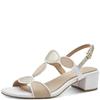 MARCO TOZZI WOMENS LOW HEEL STRAP SANDAL - WHITE MULTI