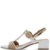 MARCO TOZZI WOMENS LOW HEEL STRAP SANDAL - WHITE MULTI