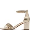 MARCO TOZZI WOMENS MID HEEL STRAP SANDAL - GOLD
