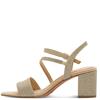 MARCO TOZZI WOMENS MID HEEL STRAP SANDAL - PLATINUM