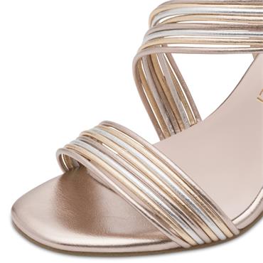 MARCO TOZZI WOMENS MID HEEL - ROSE METALLIC