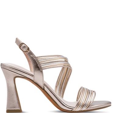MARCO TOZZI WOMENS MID HEEL - ROSE METALLIC