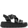 MARCO TOZZI WOMENS WEDGE SANDAL - BLACK