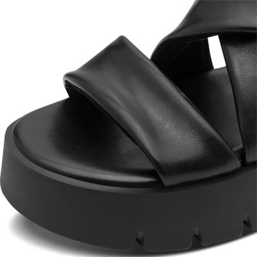 MARCO TOZZI WOMENS WEDGE SANDAL - BLACK