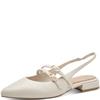 MARCO TOZZI WOMENS LOW HEEL SLINGBACK - CREAM