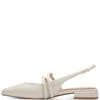 MARCO TOZZI WOMENS LOW HEEL SLINGBACK - CREAM