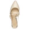 MARCO TOZZI WOMENS LOW HEEL SLINGBACK - CREAM PATENT