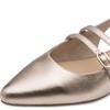 MARCO TOZZI WOMENS LOW HEEL SLINGBACK - PLATINUM