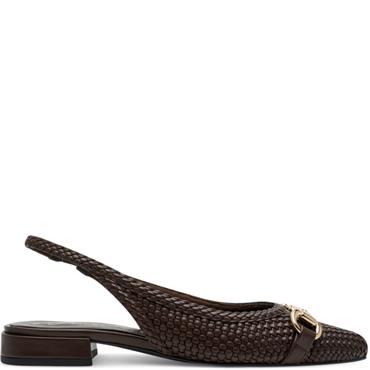 MARCO TOZZI WOMENS FLATS - CHOCOLATE