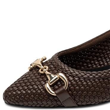 MARCO TOZZI WOMENS FLATS - CHOCOLATE