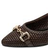 MARCO TOZZI WOMENS FLATS - CHOCOLATE