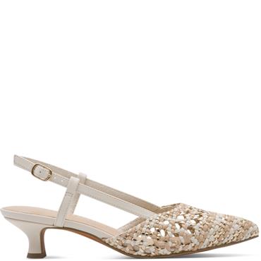 MARCO TOZZI WOMENS FLATS - CREAM MULTI